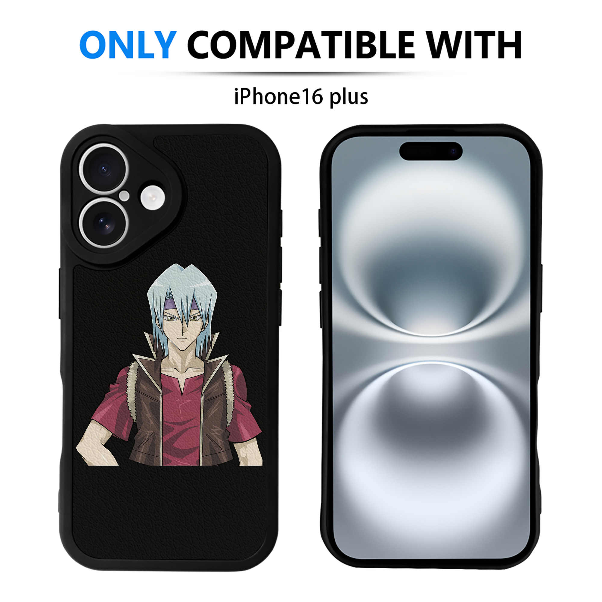 （画像用） 遊☆戯☆王 Yu-Gi-Oh! 【iPhone 16シリーズ対応】シリコンスマホケース（レザー調） 材質：シリコン